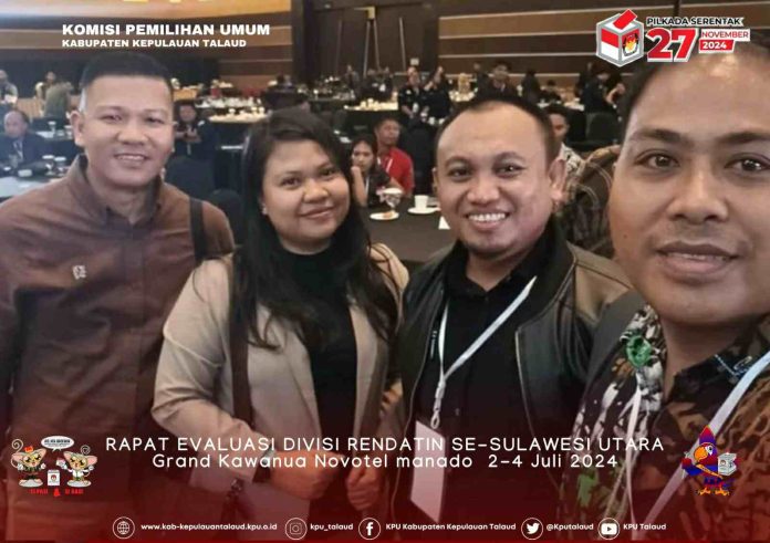 KPU Talaud Ikuti Rapat Evaluasi Bersama KPU Sulut