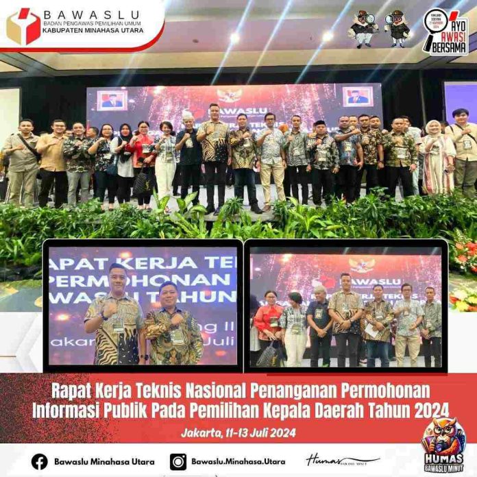 Rakernis Penanganan Permohonan Informasi Publik Diikuti Ketua Bawaslu Minut Rocky Ambar