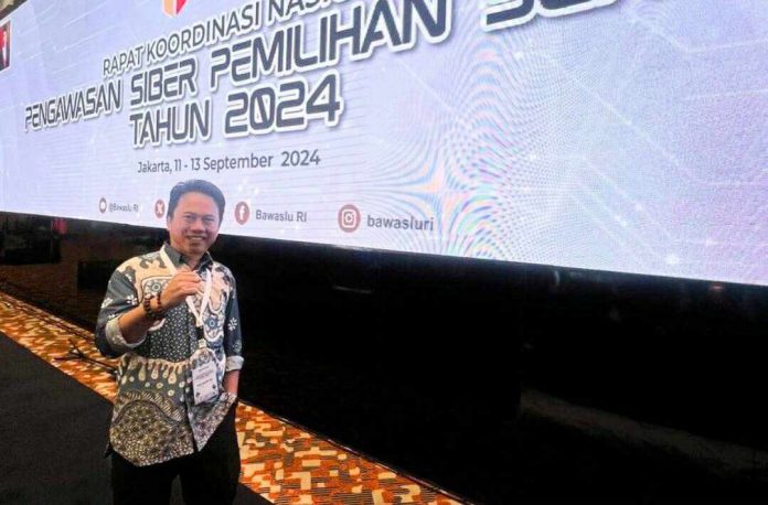 Waldi Mokodompit Minut Ikuti Rakornas Pengawasan Siber Bawaslu RI